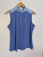 NWT WOMEN'S FAIRWAY & GREENE MARISOL S/L POLO, SIZE: M, COLOR: CABANA (J542)
