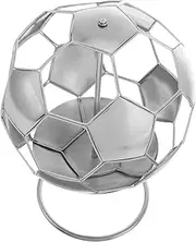 Football Themed Pen Holder Metal Pencil Cup Stand Desk Organizer Storage Bucket for Office and Study Room