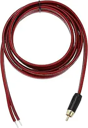 uxcell RCA to Bare Wire Open End Audio Cable, 6.6ft (2 Meter) 14AWG Gold Plated Audio Cable, RCA Extension Wire for Guitar, Speakers