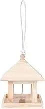 Hanging Bird House Nesting Box Feeding Feeder Garden Ornament for Outdoor Tree DIY Decoration with Hollow and Hanging Rope, Ideal for Small Wild Birds Like Robins,