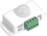 Clearhill White 2 Packs PIR Motion Sensor Switch for LED Lights, DC 12V, DC 24V Infrared Motion Detector, Adjustable Delay Timer, Auto ON/Off for LED Strips, Energy-Efficient Lighting Controller