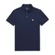 A&F 熱銷刺繡麋鹿短袖Polo衫(無吊牌)-深藍色