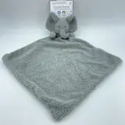 MODERN BABY Elephant Security Blanket Gray Animal Plush Soft 15.5"x15.5" NEW