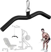 Upgraded LAT Pulldown Bars, 19" LAT Pull Down Bar Attachments for Home Gym, Curl Triceps Press Down Bar Handle LAT Bar Cable Machine Attachment for Pulley System, Rowing LAT Pull Down Bar