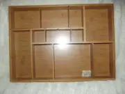 Bamboo Cutlery Tray Drawer Organiser 5-7 Storage Compartments