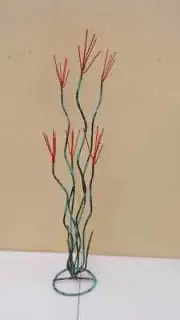 Larger Ocotillo Metal Yard Art, Handmade, Hand Painted, 33" Or More Tall