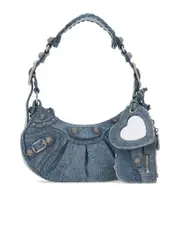 Balenciaga Denim Le Cagole XS Shoulder Bag