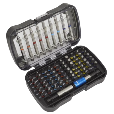 Power Tool Bit Set 71pc Colour-Coded S2 S01038 Sealey New