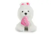 Korimco 30cm Valentines Poodle Love Dog Kids Soft Plush Stuffed Toy White 3y+