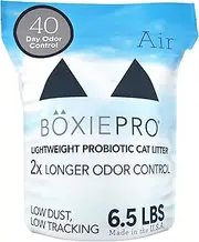 BoxiePro Air Lightweight, Deep Clean, Scent Free, Hard Clumping Cat Litter - Plant-Based Formula - Cleaner Home - Ultra Clean Litter Box, Probiotic Powered Odor Control, 99.9% Dust Free
