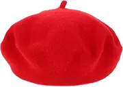 [LIFKOME] Funny Straw Sun Hat for Women Beanie Fluffy Berry Performance Hat Elegant Beret Red