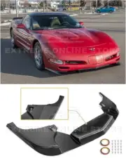 For 97-04 Corvette C5 | ZR1 Style GLOSSY BLACK Front Bumper Lip Splitter