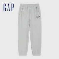 在飛比找momo購物網優惠-【GAP】兒童裝 Logo束口鬆緊褲 碳素軟磨法式圈織系列-