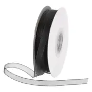 50 Yards 1/4 Inch Black Chiffon Ribbon Sheer Organza Ribbon