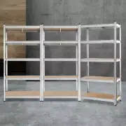 3 PCS Warehouse Shelving Rack 5 Tier Garage Storage Shelves Boltless Assembly