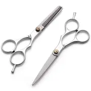 2 pcs 6'' Barber Shears Hair Cutting Thinning Scissors Professional Salon Set