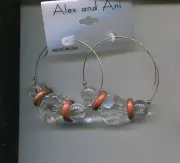 ALEX & ANI CLEAR WOOD EARRINGS