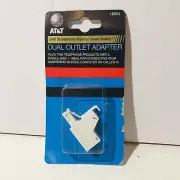 AT&T Dual Outlet Adapter (16654) Connects 2 Phones ,Computers Modems,Fax Printer