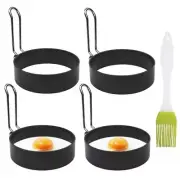 4 Pack Stainless Steel Eggs Maker Non Stick Round Egg Cooker for Cooking Cook...