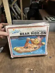 1988 New NOS The Wet Set Intex Vinyl Inflatable Pool Float Bear Ride On W Box