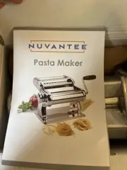 New Nuvatee Pasta Maker Machine 150 Roller Wirh Cutters Hand Press Steel Read