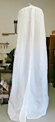 Pottery Barn round Organdy tulle wedding Bed Canopy Sheer net White 24.5x105