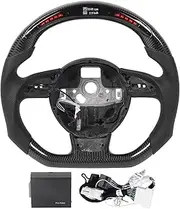 Steering Wheel, LED Shift Light Wheel, Compatible with B8.5 R RS4 RS5 RS6 RS7 2013-2016, Carbon Fiber Display Steering, Racing Steering Upgrade