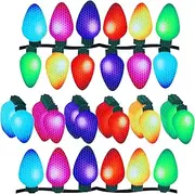 Outus 86 Pcs Christmas Car Magnets Decor Lights Car Refrigerator Stickers Reflective Bulb Lights Magnets Xmas Decorations for Cars or Any Metal Surface (5 x 2.7 Inches)