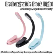 Usb Rechargeable Mini Led Book Light 360-degrees Angle 3-light Colors Adjustable