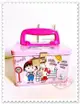 ♥小花花日本精品♥ Hello Kitty x 櫻桃小丸子 品牌合作 存錢筒 收納盒 小鐵盒 粉色 33184500