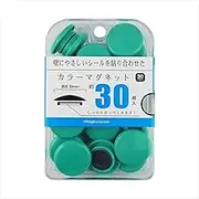 Mitsuya BX3-CM30GR M39365 Color Magnets, 1.2 inches (30 mm), Green, 30 Pieces