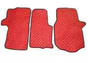 Red Eco Leather Floor Mats Covers for Volkswagen Crafter II 2016+ RightHDrive