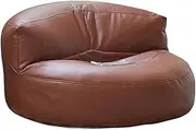 Lazy Sofa Chair, Soft Faux Leather Lounge Chair Lazy Floor Sofa Accent Bean Bag Couch, Modern Lazy Chair Accent Lounge Chair Single Sofa Chair, for Adults in Livingroom (B)