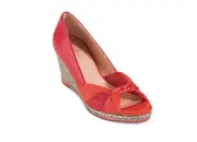Size 7.5M COLE HAAN AVA OPEN TOE WEDGE WOMENS PLATFORM HEELS SHOES