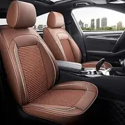 CHUANN ar Seat Covers Universal Full Set for Renault Megane E-Tech Electric/Megane GT/Megane GT Coupe Hatchback/Megane Hatchback/Megane RS Auto Parts/Waterproof/Coffee