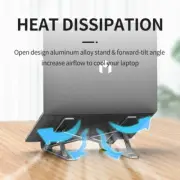 Aluminum Alloy Laptop Holder Stand Adjustable Foldable Portable for Notebook