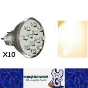 10PCS 12v DC MR11 12 LED 50 DEGREE 84LM WARM WHITE SUITS REPLACEMENT OF STANDARD
