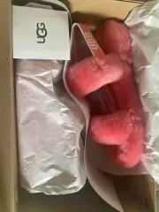 UGG Womens Oh Yeah Slides Slippers Strawberry Sorbet Size 9 Pink
