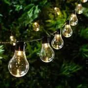 Retro Solar String Lights Outdoor Garden LED Festoon Party Globe 20 Bulbs Lamp