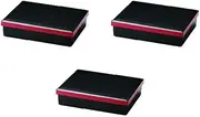 Set of 3, 8 Inch Long Hand Cloth Side Meal Bento Box, Kuromuchi Aku (Divided Separated) [Shokado]