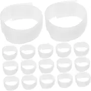 Toddmomy 20pcs Pet Bootie Fastener: Non Slip Dog Sock Straps Paw Protector Bands for Rainy Conditions Secure Fit Pet Bootie Fasteners Cover for Dogs Cats White