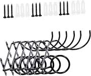 Classic Wall-mounted Wine Rack Set of 6 Iron Wine Bottle Stand for Home Bar Restaurant