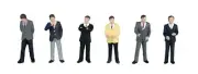 Businessmen (x6) - Bachmann 36-040 - OO painted figures
