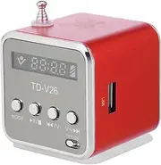 zolyet 3.5mm Wired Speaker Portable MP3 Player FM Radio Music Amplifier Support TF Card U Disk Loudspeaker for DVD Laptop Mobile Phone Red