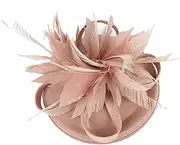 [LIFKOME] Classic Fascinators Headband Women's Hat Flowers for Tea Party and Bridal Events Pink