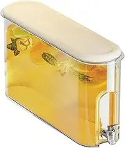 Drink Dispenser - 4L Fridge Beverage Container with Tap | Fridge Water Dispenser with Lid | Leak-Proof Spigot Drink Container | Refillable Fridge Water Jug for Iced Tea, Lemonade, Parties & Daily Use