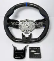 For MINI 2021+ BLUE LINE CARBON Nappa Leather Steering Wheel F54 F55 F56 F57 F60 (for: Mini)
