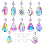 Crystal Sun Catcher,12 Pack Hanging Ornament Crystals Prism 12 Pcs,colorful