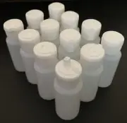 (12) 1 OZ. HDPE Solvent Resistant Bottles With Flip Top Airbrush, Nail, Tattoo