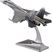 Replica Pre-Build Aircraf 1:72 Scale Su35 Finished DieCast Alloy Fighter Miniature Scale DisplayAircraft Model Collection Gift Display(Gray)